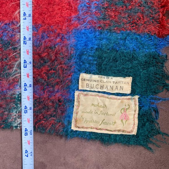 VTG Buchanan Mohair Genuine Clan Tartan 71" x 46" - Picture 4 of 11